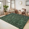 Floral Kitchen Rug – Washable, Non-Slip, Low Pile, Distressed Print Runner for Hallway, Bathroom, Laundry - 2 of 4