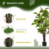 Wooakway 51.25"H Fiddle Leaf Fig Artificial Tree Artificial Topiary Artificial Plant with Pot for Indoor/Outdoor D¨¦cor - 4 of 4