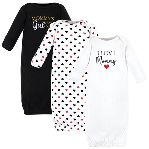 Hudson Baby Infant Girl Cotton Gowns, Girl Mommy Red Black - image 1 of 4