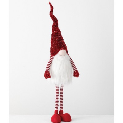 Sullivans Standing Sequin Gnome Figurine 45"H Red