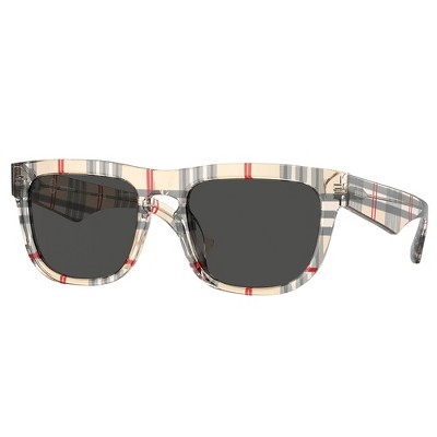 Burberry BE 4431U 412287 Unisex Square Sunglasses Vintage Check 56mm