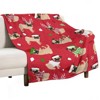 DSANE Christmas Pugs Red Christmas Throw Blanket Soft Fleece Christmas Blanket Cozy Flannel Throw for Couch Bed - 3 of 4