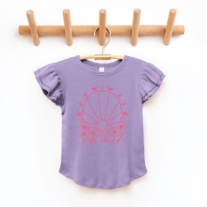 The Juniper Shop Grow Wild Sun Child Toddler Flutter Sleeve Tee - 1 of 2