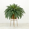 Nearly Natural 32-in Artificial Boston Fern Plant with Metal Planter with Stand DIY KIT - 4 of 4