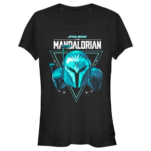 Juniors Womens Star Wars The Mandalorian Bo-Katan Nite Owl Helmets T-Shirt - 1 of 4