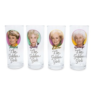 Silver Buffalo The Golden Girls Frames Logo 10-Ounce Tumbler Glasses | Set of 4 - 1 of 4