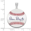 Black Bow Jewelry Sterling Silver Robin Roberts Signature MD Enamel Baseball Pendant - 4 of 4