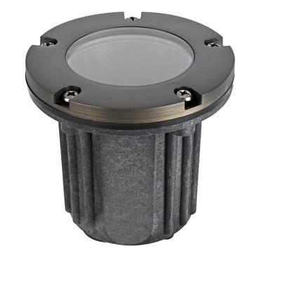 Elegant Lighting Outdoor 12V Cast Brass well light 5.25 inch Wide x 6.75 inch High in Dark Bronze