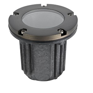 Elegant Lighting Outdoor 12V Cast Brass well light 5.25 inch Wide x 6.75 inch High in Dark Bronze - 1 of 4