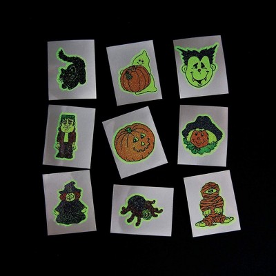 Fun Express Glow In the Dark  Halloween Temporary Tattoos Bulk 72 Pieces