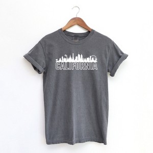 Simply Sage Market Women's California Buildings Short Sleeve Garment Dyed Tee - 1 of 2