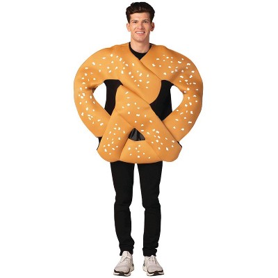Imposta Costumes Adult Bendable Pretzel Costume Bodysuit White/Light Brown One Size