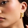 EVRY JEWELS WATERPROOF Gold or Silver Plated Old Hollywood Earrings - 2 of 3