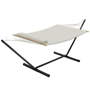 Instant-Setup 2-Person Hammock with Reinforced Steel Frame Portable Outdoor Lounger for Garden Camping and Beach 450lb Capacity Quick-Fold Carry Bag - 1 of 4