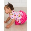 RuffleButts Baby Girls Knit Short Sleeve Bow Bubble Romper - 3 of 4