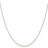Black Bow Jewelry 1.1mm 14K Rose Gold Solid Flat Cable Chain Necklace - 3 of 4