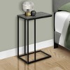 FONTOI End Tables C Shaped, Space Saving, Side Table for Living Room Bedroom, Modern Laminate with Metal Frame, Gray, 25"*17"*3" - 2 of 4