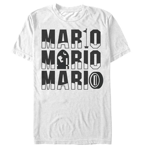 Men's Nintendo Mario Icon Repeat T-shirt - White - Large : Target