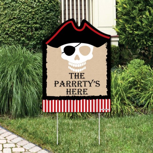 Big Dot Of Happiness Beware Of Pirates - Party Decorations - Pirate  Birthday Party Welcome Yard Sign : Target