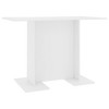 vidaXL Dining Table White 43.3 in.x23.6 in.x29.5 in. Engineered Wood - 2 of 4