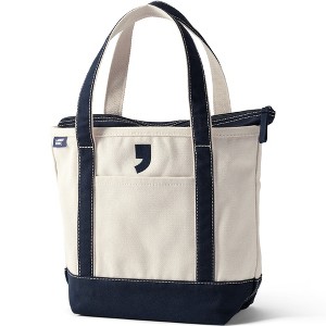 Lands' End Zip Top Canvas Tote Bag - 1 of 4