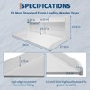 2-Tier Washer Dryer Countertop with 2.75" H Edge Rails, Laundry Countertop with Anti-Slip Pads, Washer and Dryer Topper with Non-Slip Pad, White - 2 of 4