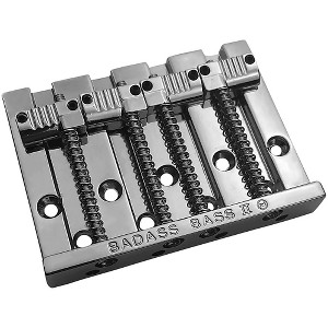 Leo Quan Badass II 4-String Bass Bridge, Grooved Saddles Chrome - 1 of 3