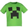 Minecraft Creeper Little Boys T-Shirt and Mesh Shorts Outfit Set Black / Green 4 - 3 of 4
