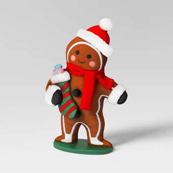 Santa Fabric Dog Figurine Wearing Scarf and Hat with Christmas Gifts -  Wondershop™