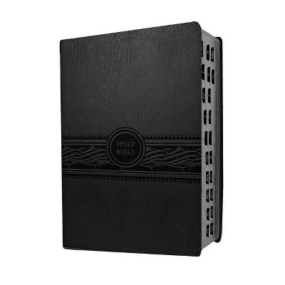 Personal Size Large Print Bible-Mev - by  Passio (Leather Bound)