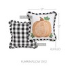 Annie Black Check Pumpkin Pillow 12x12 VHC Brands - 3 of 4