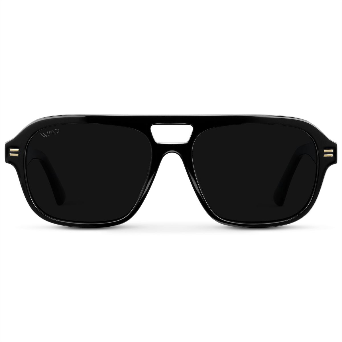WMP Eyewear Womens Polarized Sleek Double Bridge Aviator Sunglasses