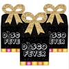 Big Dot of Happiness 70's Disco - Square Favor Gift Boxes - 1970s Disco Fever Party Bow Boxes - Set of 12 - 2 of 4