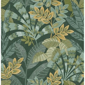Brewster Peel and Stick 1pc Wallpaper Yara Green - 1 of 4
