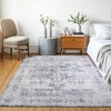 Delara Machine Washable Area Rug, Soft & Durable, Non-Slip Rug for High Traffic Areas, Grey/Soft Taupe - 2 of 4