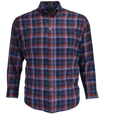Falcon Bay Men's Long Sleeve Button Down Sport Shirt | Blue 3X Big