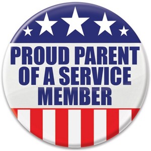 Beistle Proud Parent Of A Service Member Button, 2", (6/Pkg) Multicolored - 1 of 2