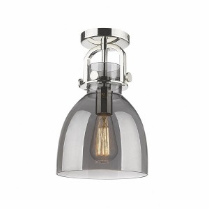 Newton Bell - 1 Light Flush Mount In Industrial Style-12.5 Inches Tall and 8 Inches Wide - 1 of 1