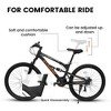 NAYSAYE Bicycle 26 Inch Steel Frame 21 Speed Mountain Bike with Dual Suspension Adult Bike for Outdoor Riding, Black, 67"*25"*40" - 4 of 4