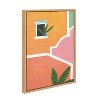 18" x 24" Sylvie Village Walls Framed Canvas By Teju Reval Natural: Modern Art for Home Decor - Kate & Laurel All Things Decor - 2 of 4