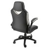 Elama High Back Adjustable Faux Leather Office Chair in Black and Gray - 4 of 4
