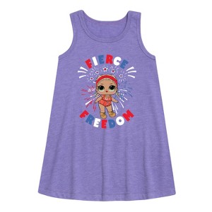 Girls' - LOL Surprise! - 4th of July Graphic Sleeveless Aline Dress - 1 of 3