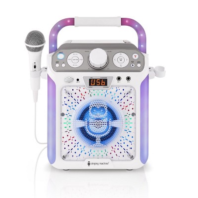 Singing Machine SML682BTW Groove Cube Karaoke White
