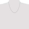 Black Bow Jewelry 1mm, 14k White Gold Diamond Cut Singapore Chain Necklace - 2 of 4