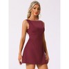 INSPIRE CHIC Women's Sleeveless Boat Neck A Line Mini Dress - 3 of 4