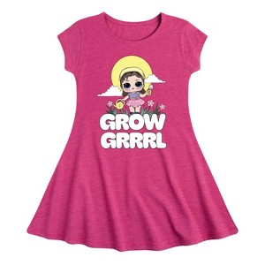 Girls' - LOL Surprise! - Grow Grrrl Fit & Flair Cap Sleeve Dress - 1 of 2