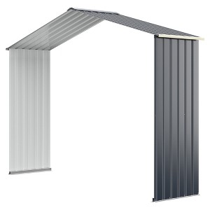 Costway Outdoor Storage Shed Extension Kit for 7/9.1/11.2 ft Shed Width Grey - 1 of 4