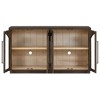 Okak Retro Minimalist Curved Kitchen Sideboard with Gold Handles and Adjustable Dividers for Living Room - 2 of 4