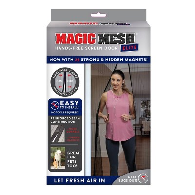 Magic Mesh Elite Black Magnetic Screen Door for Outdoor Use