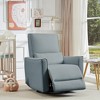 Swivel Rocking Recliner Chair, Manual Recliner Glider with Lumbar Support & Faux Leather Upholstery, Comfortable Rocker Recliner - 4 of 4